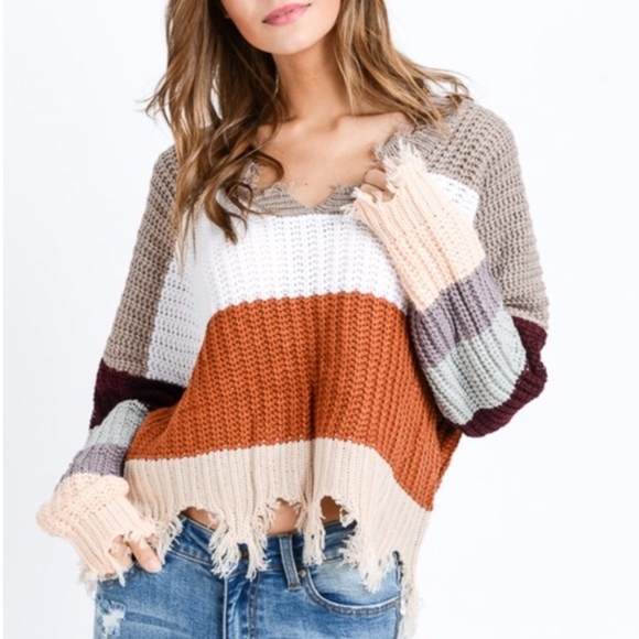 KELSIE Color block Sweater - Picture 6 of 6